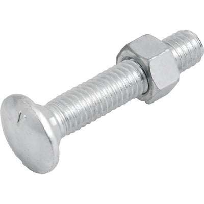 Parafuso francês zincado, 3/8" x 2", com porca
