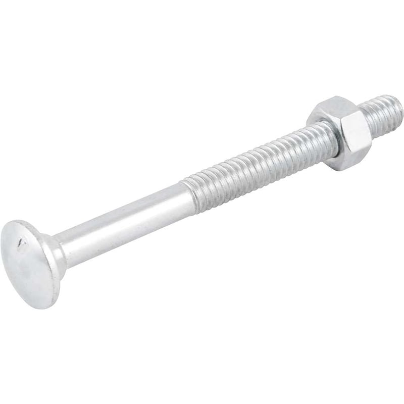 Parafuso francês zincado, 5/16" x 3.1/2", com porca