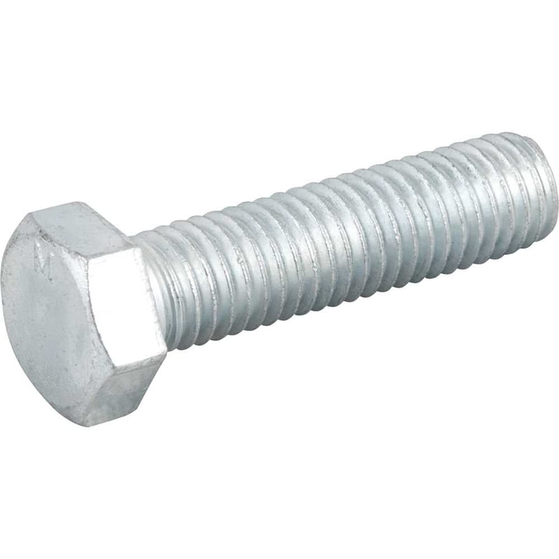 Parafuso sextavado zincado 1/2" x 2", UNC, rosca total