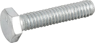 Parafuso sextavado zincado 1/4" x 1.1/4", UNC, rosca total