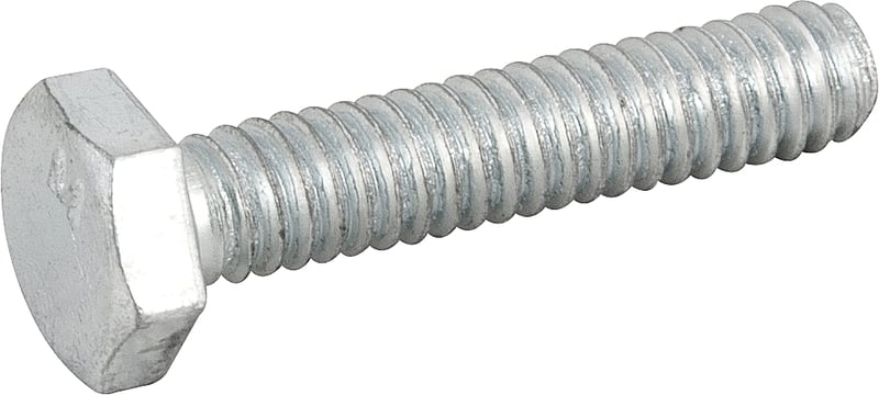 Parafuso sextavado zincado 1/4" x 1.1/4", UNC, rosca total
