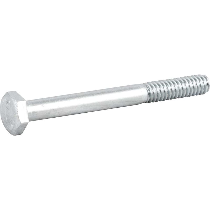 Parafuso sextavado zincado 1/4" x 2.1/2", UNC, rosca parcial