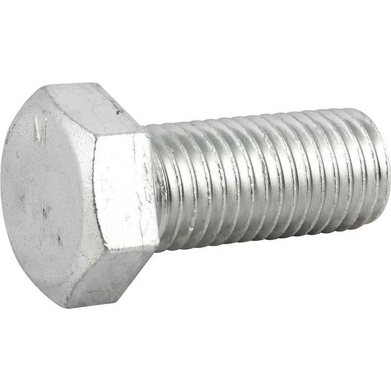 Parafuso sextavado zincado 7/8" x 2", UNC, rosca total