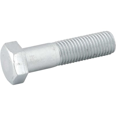 Parafuso sextavado zincado 7/8" x 3.1/2", UNC, rosca parcial