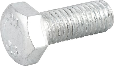 Parafuso sextavado zincado 8 mm x 20 mm, MA, rosca total