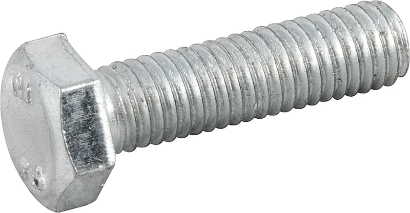 Parafuso sextavado zincado 8 mm x 30 mm, MA, rosca total
