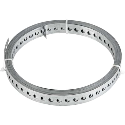 Fita de aço perfurada 19 mm x 0,40 mm x 10 m