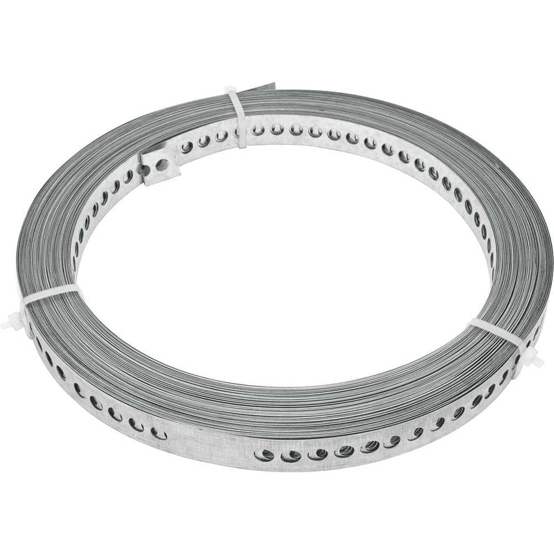 Fita de aço perfurada 17 mm x 0,40 mm x 10 m