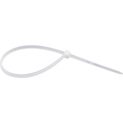 Abraçadeira de nylon, branca, 100 mm x 2,5 mm, com 100 peças