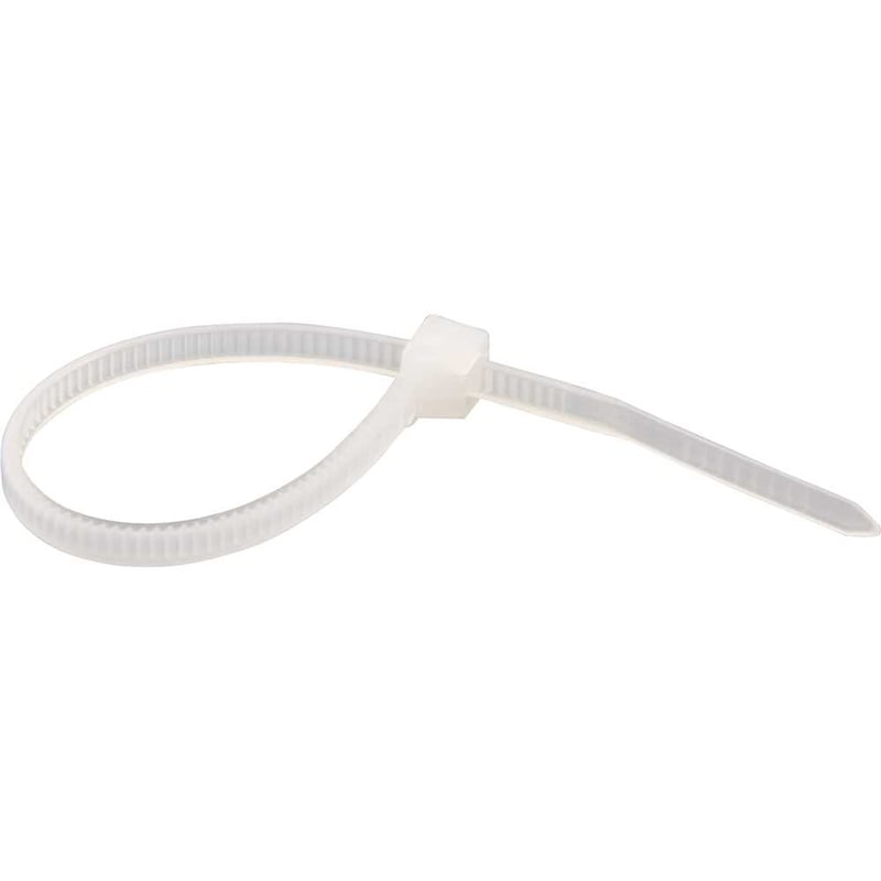 Abraçadeira de nylon, branca, 100 mm x 2,5 mm, com 1.000 peças
