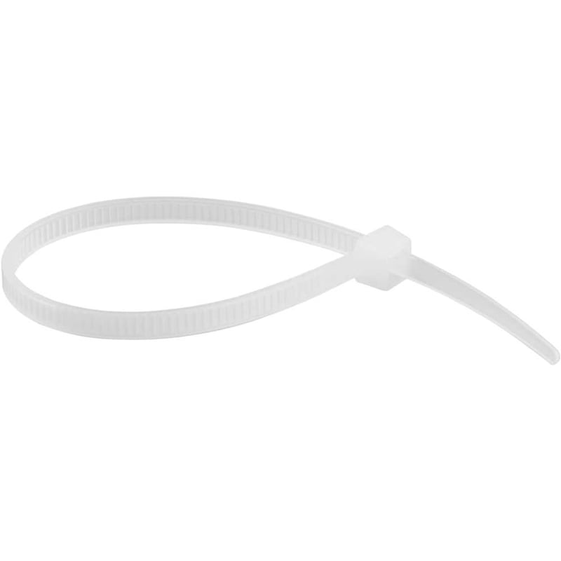 Abraçadeira de nylon, branca, 140 mm x 3,6 mm, com 1.000 peças