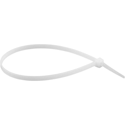 Abraçadeira de nylon, branca, 280 mm x 4,8 mm, com 100 peças