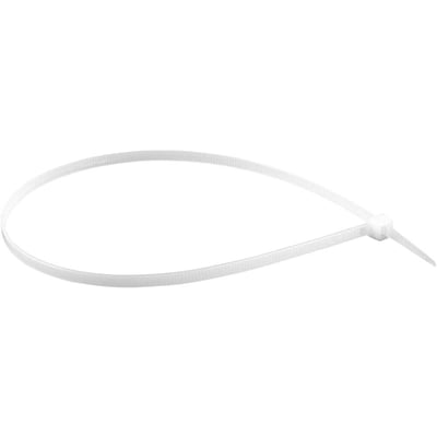 Abraçadeira de nylon, branca, 400 mm x 4,8 mm, com 10 peças