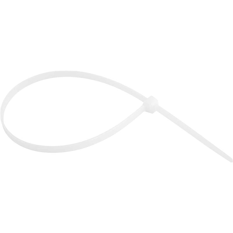 Abraçadeira de nylon, branca, 400 mm x 7,2 mm, com 100 peças