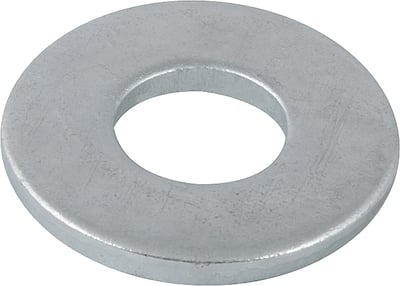 Arruela lisa 1/2", zincada, cartela com 6 peças