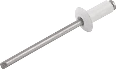 Rebite de repuxo 4,0 mm x 12,0 mm, branco, 412, caixa com 1.000 peças