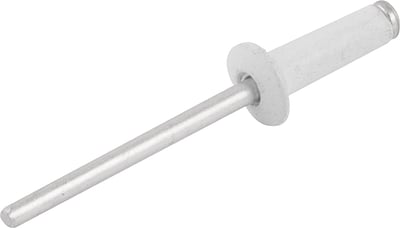 Rebite de repuxo 4,8 mm x 10,0 mm, branco, pacote com 50 peças