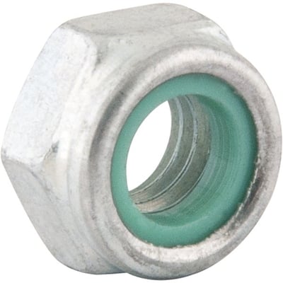 Porca autotravante sextavada, 10 mm, MA, baixa, zincada