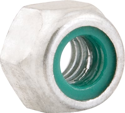 Porca autotravante sextavada, 1/4", UNC, alta, zincada