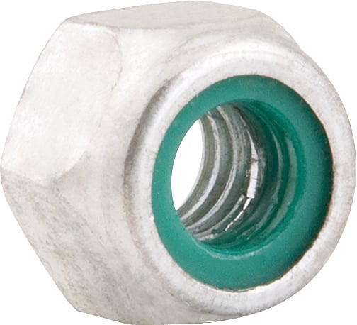 Porca autotravante sextavada, 3/8", UNC, alta, zincada
