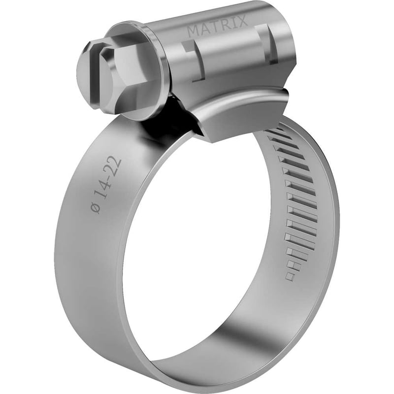 Abraçadeira com rosca sem fim, 9 mm - 13 mm, fita com 9 mm, aço inox 304, parafuso em aço carbono, Minor Pro, pacote com 10 peças, I090913P10