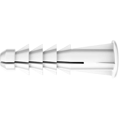 Bucha de plástico para fixação 12 mm, com aba, 50 peças, SD 12