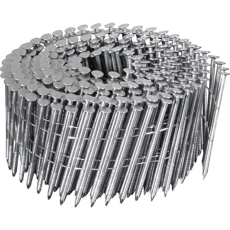 Prego coil anelado, 2,5 mm x 62 mm, polido, carretel com 300 unidades, caixa com 7.200 unidades, para o pregador PP 700