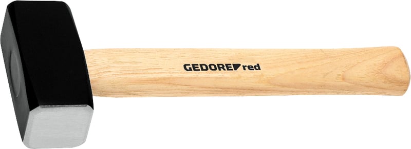 Marreta quadrada com cantos abaulados, com cabo de madeira, 1,0 kg, R92200040