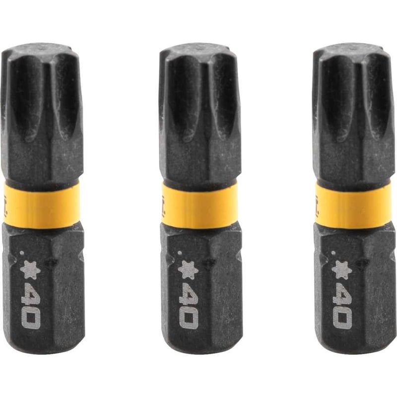 Jogo de bits ponteiras hexalobular com encaixe de 1/4", T40 x 25 mm, Flextorq 3.0