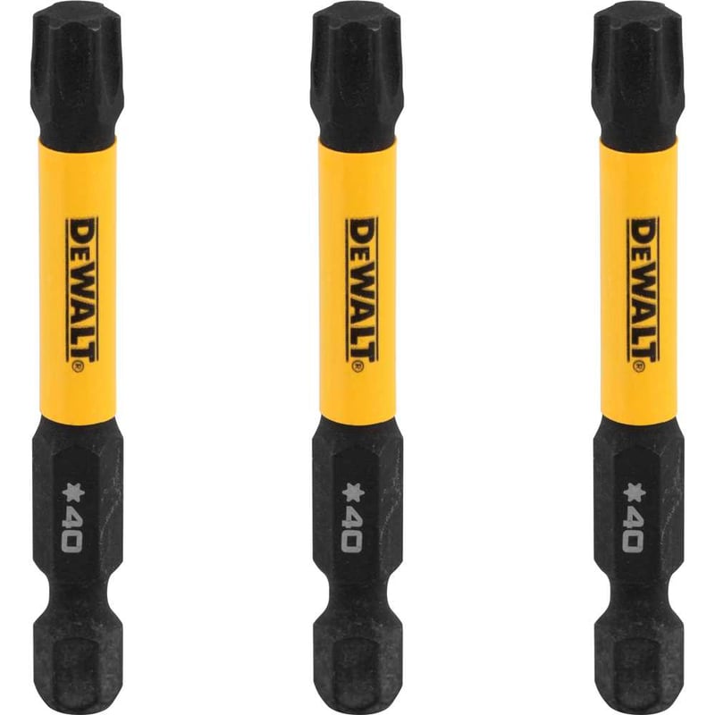Jogo de bits ponteiras hexalobular com encaixe de 1/4", T40 x 56 mm, Flextorq 3.0