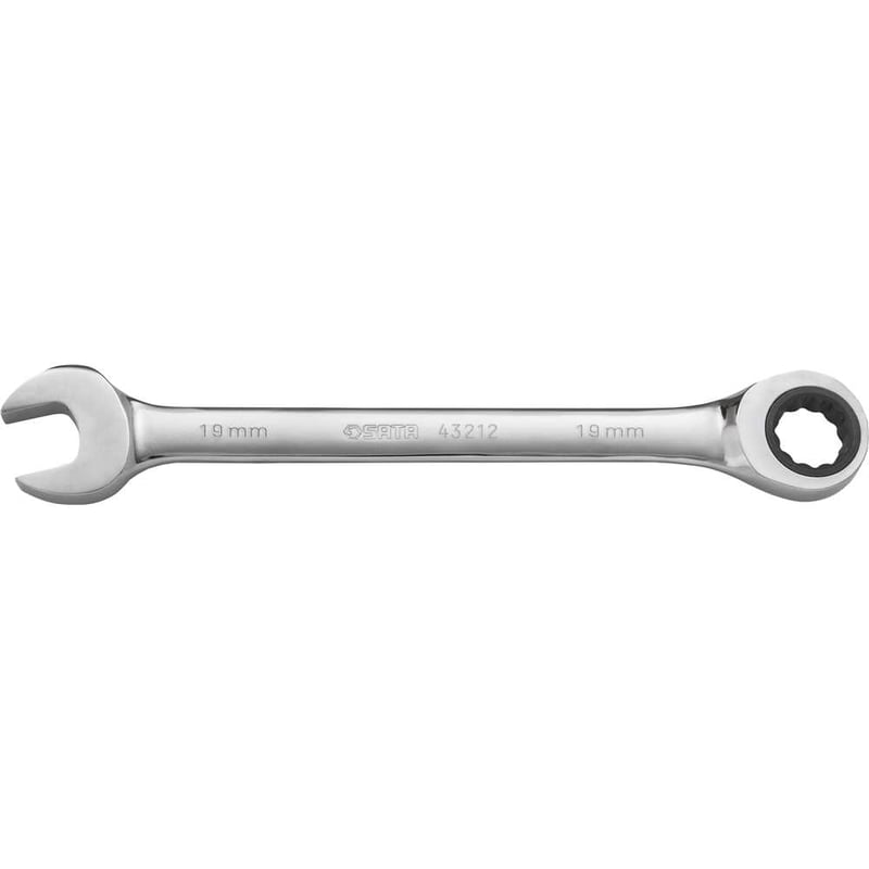 Chave combinada com catraca 19 mm, aço cromo vanádio cromado e polido, ST43212ST