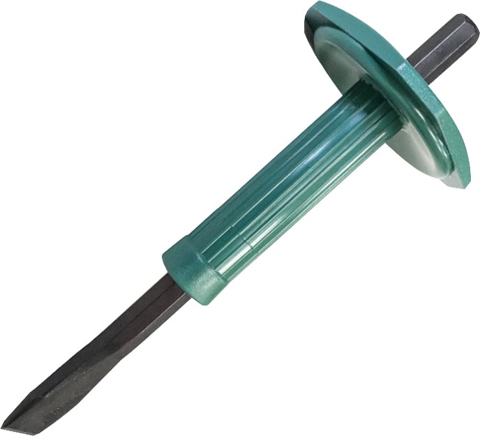 Talhadeira 25 mm x 300 mm, aço cromo vanádio oxidado, com punho plástico de proteção, ST90824G