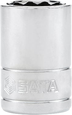 Soquete estriado com encaixe de 1/2" x 30 mm, ST13617SC