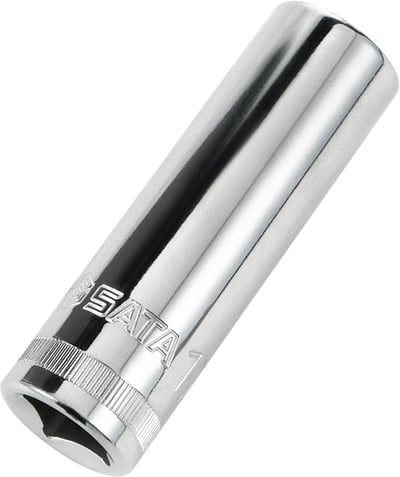 Soquete estriado longo, com encaixe de 1/2", 17 mm, ST13817