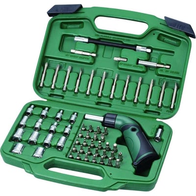 Jogo de soquetes sextavados e bits, encaixe quadrado 1/4", com 60 peças, ST09324SJ