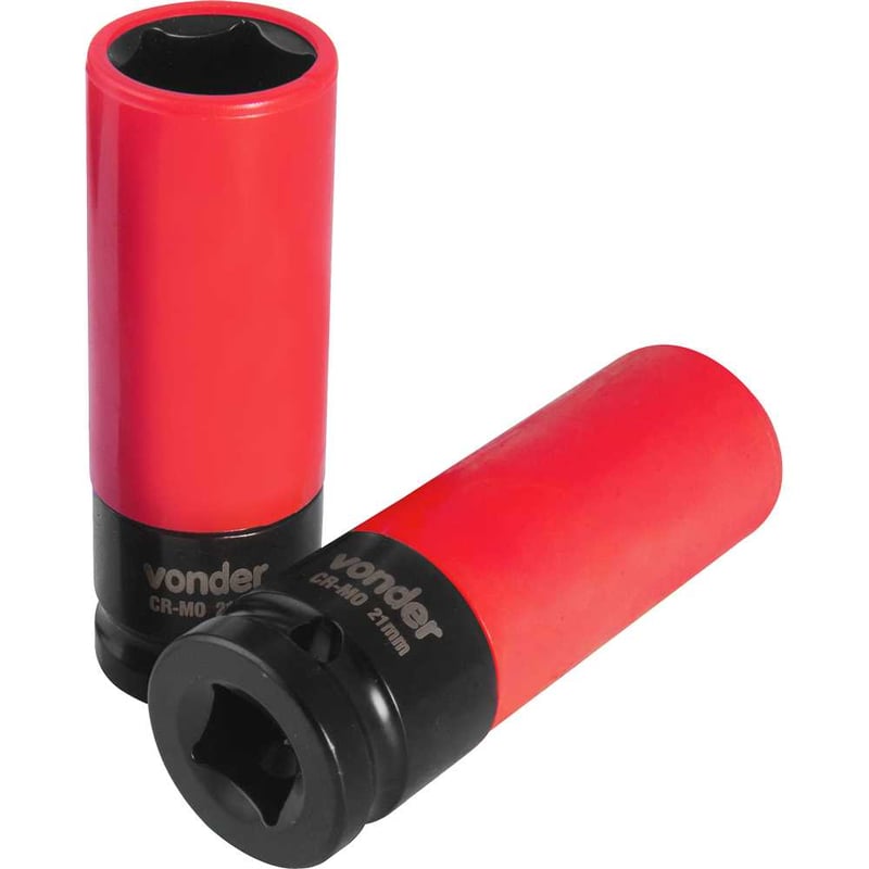 Soquete sextavado de impacto, encaixe 1/2", 21 mm, para roda de liga leve