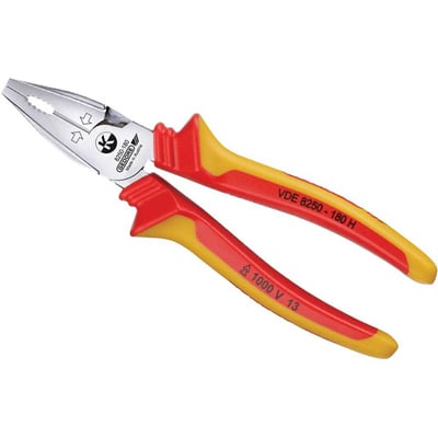 Alicate universal 6.1/2", VDE H, com isolação até 1.000 V, Kraft power pliers, 091.894