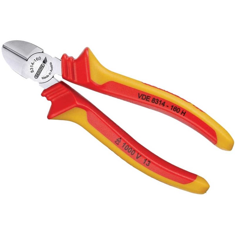 Alicate corte diagonal 6.1/2", VDE H, com isolação até 1.000 V, 091.898