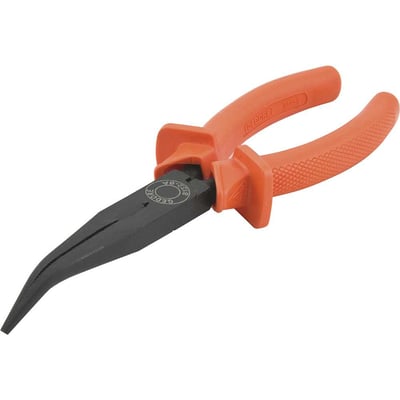 Alicate bico meia cana curvo 8", tipo telefone, com isolação até 1.000 V, IOX 029.670