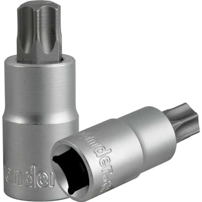 Soquete hexalobular macho T-60, encaixe 1/2"