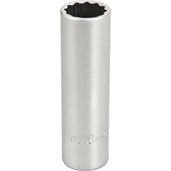 Soquete estriado longo, com encaixe de 1/2", 21 mm