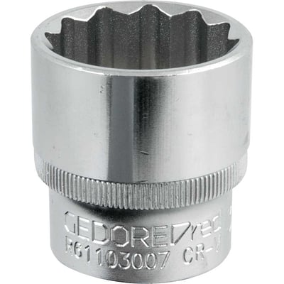 Soquete estriado com encaixe de 1/2", 30 mm