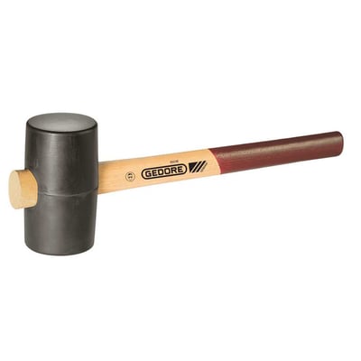 Martelo de borracha 90 mm, cabo em madeira, preto, 226 E-4