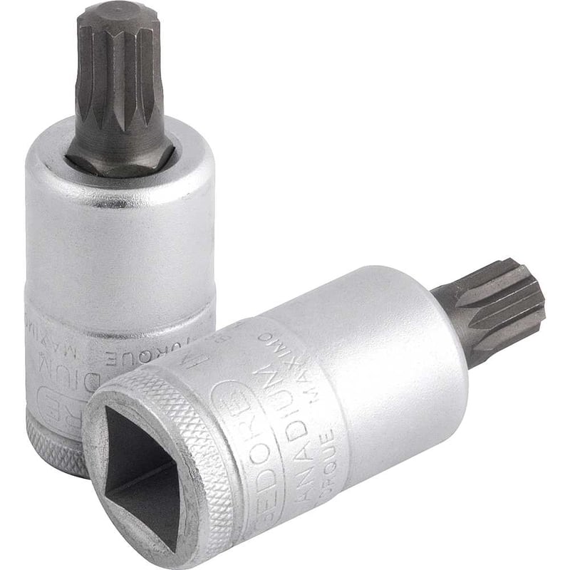 Soquete multidentado, curto, com encaixe de 1/2", 10 mm, INX19-10