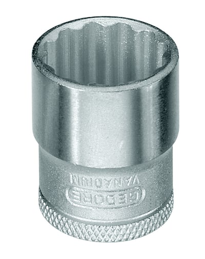 Soquete estriado com encaixe de 3/8", 15 mm, Unit Drive D30