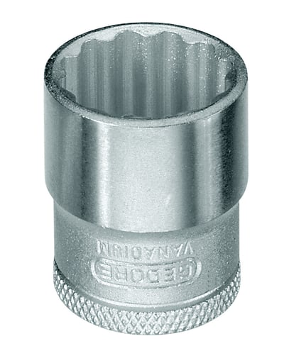 Soquete estriado com encaixe de 3/8", 17 mm, Unit Drive D30