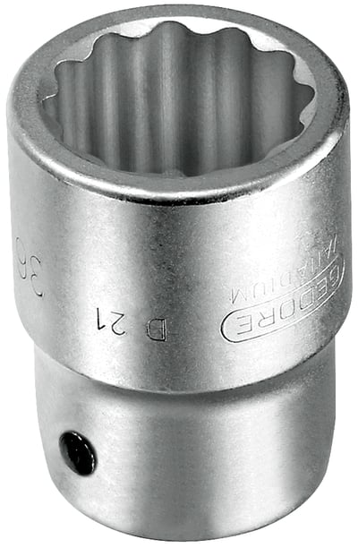 Soquete estriado com encaixe de 1", 46 mm, 018.003