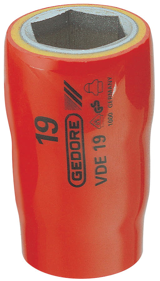 Soquete sextavado isolado, encaixe de 1/2", 13 mm, VDE19, 091768