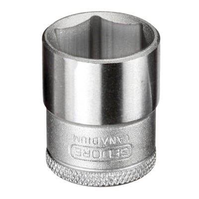 Soquete sextavado com encaixe de 3/8" x 1/2" em aço cromo vanádio