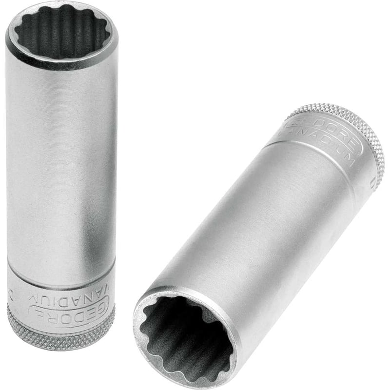 Soquete estriado longo com encaixe de 1/2", 1/2", D19L, 015753